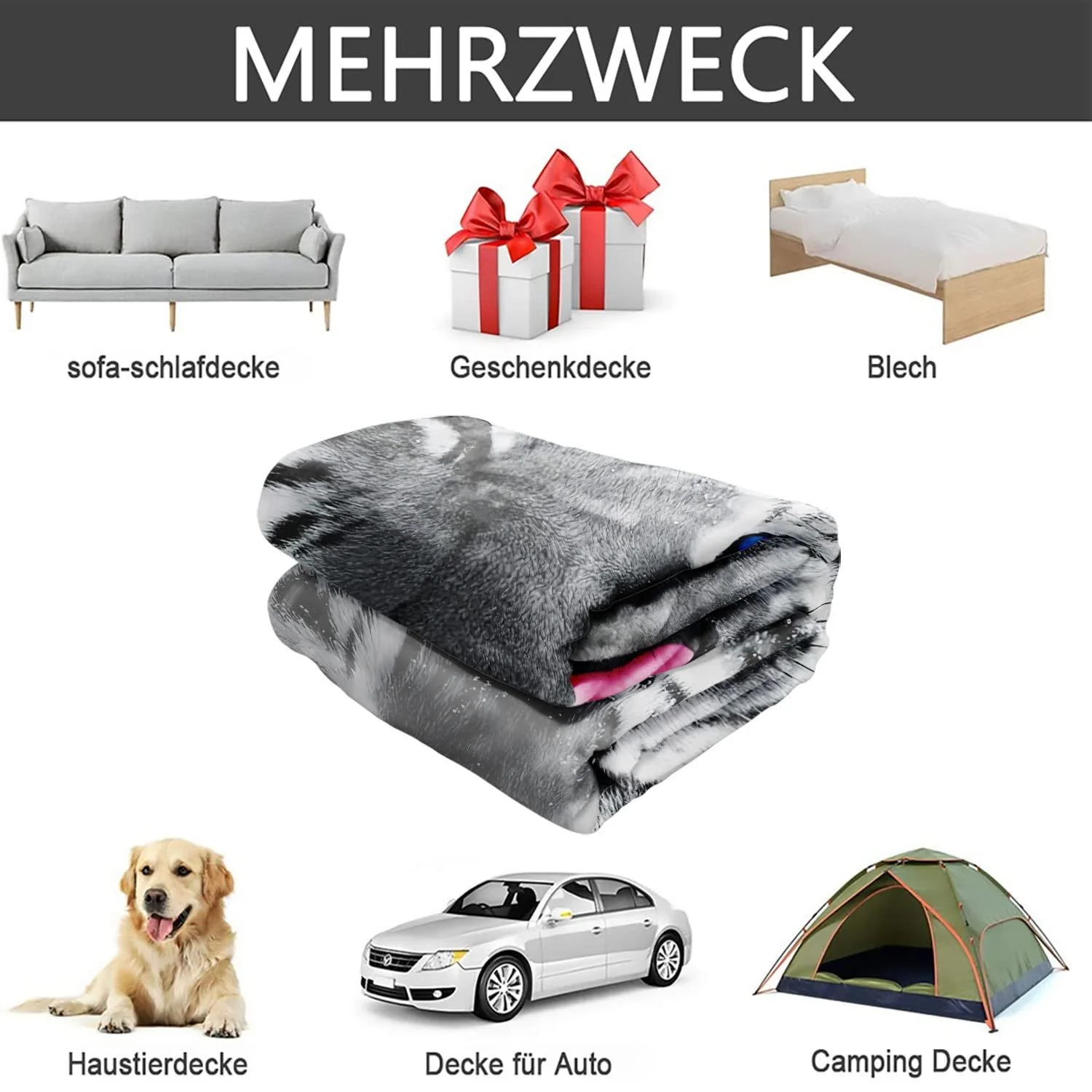 Одеяло Violetpos Флисовое Мягкое Теплое Уютное Фланелевое для дивана Сибирский Тигр Голубые Глаза 150 x 200 см, фото №7