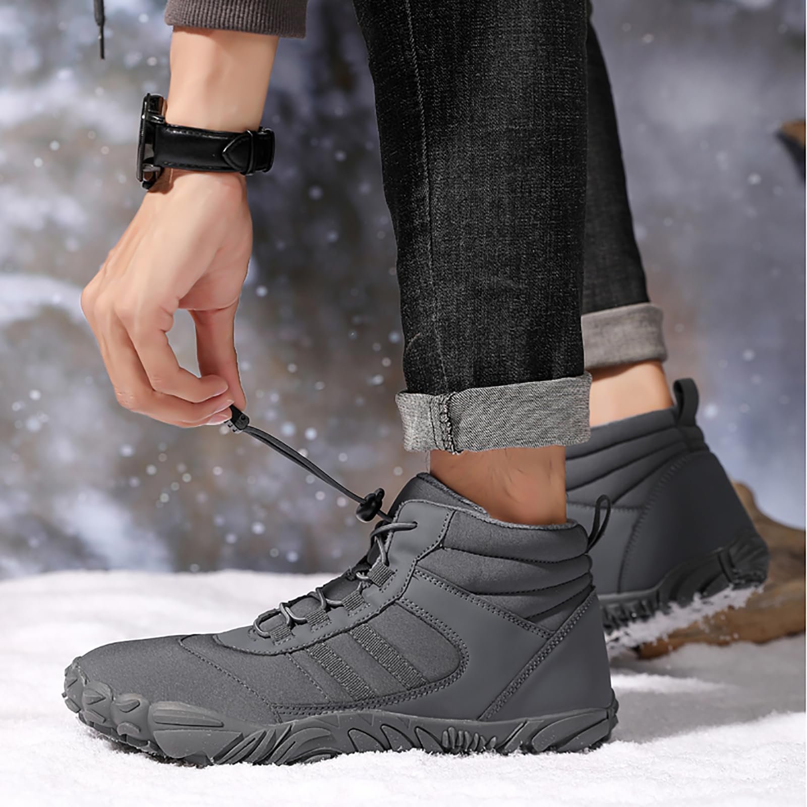 Ботинки Aonegold Waterproof Trail Running зимние мужские/женские утепленные зимние нескользящие, фото №6