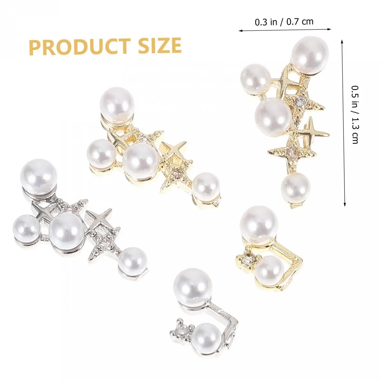 Набір прикрас для нігтів (4 шт.) Штучні перлини, фото №5