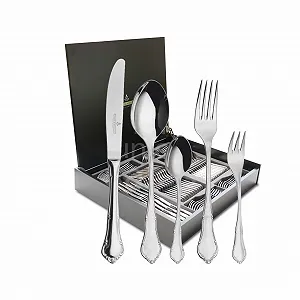 Набір столових приборів Picard & Wielpütz Palazzo 60 предметів у високоякісній чорній дерев'яній подарунковій коробці - Фото 1