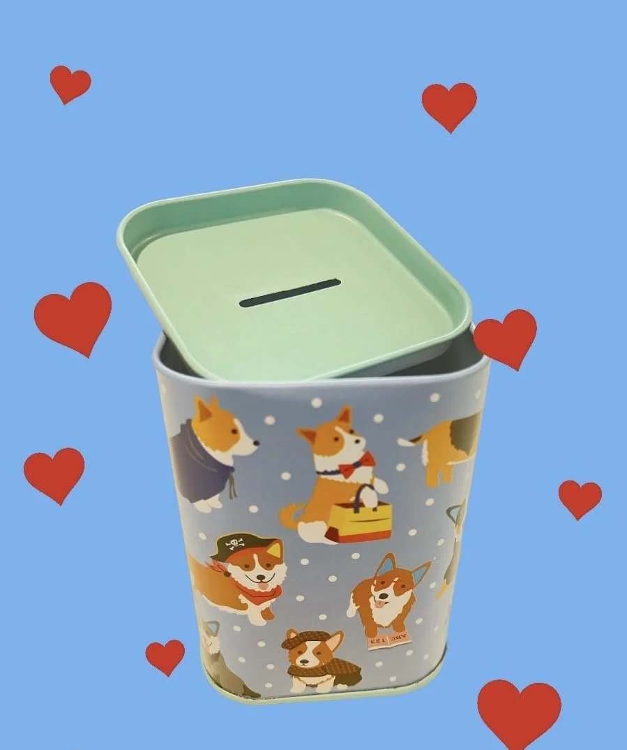 Копилка Собаки Оловянная с крышкой Цветная Подставка для ручек, фото №2