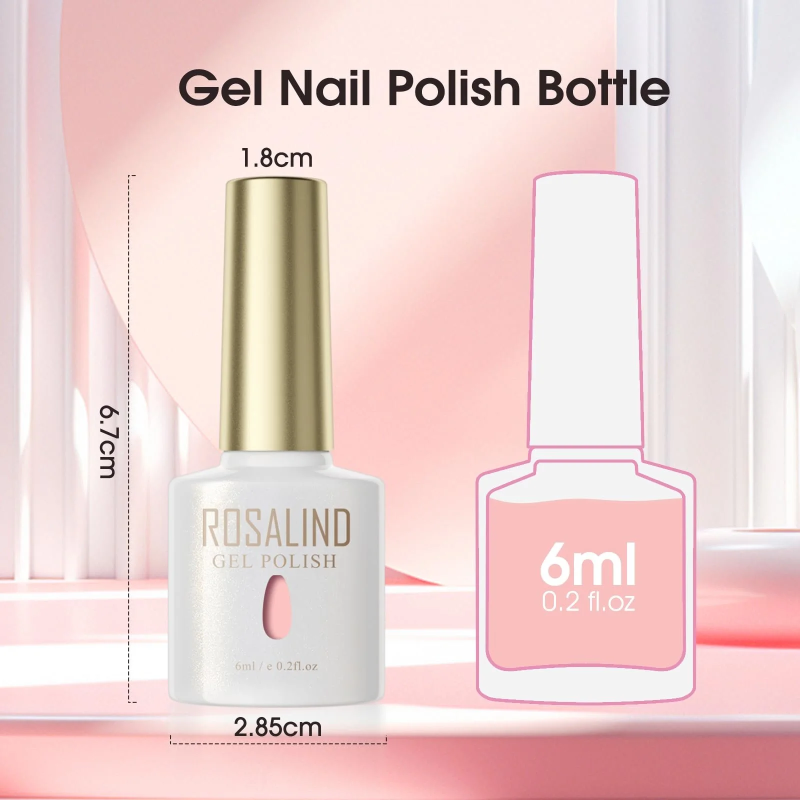 Гель-лак ROSALIND Пастель, 6 цветов, Макарун, Фиолетовый, Синий, Желтый, Светло-розовый, Зеленый, фото №9