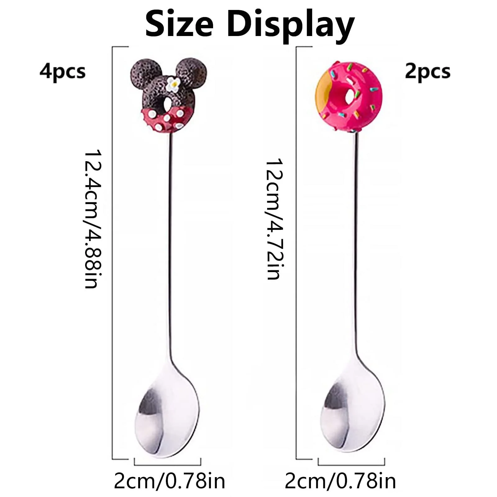 Ложка Кавова 6 шт. Doughnut Форма з нержавіючої сталі, фото №3