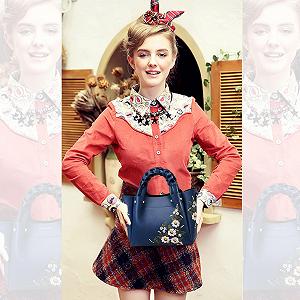 Сумка с короткими ручками NICOLE & DORIS Элегантная женская сумка-шоппер из искусственной кожи, женская сумка через плечо с вышивкой для работы, учебы и шоппинга synthetic.ua - Фото 1