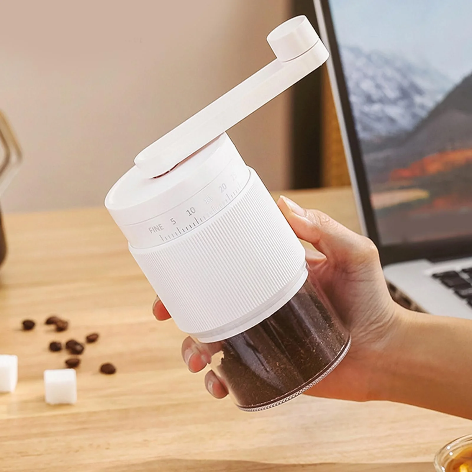 Ручна кавомолка Ефективна кавомолка ABS-текстура для легкого помелу на відкритому повітрі, фото №5 Ручна кавомолка Ефективна кавомолка ABS-текстура для легкого помелу на відкритому повітрі, фото №5
