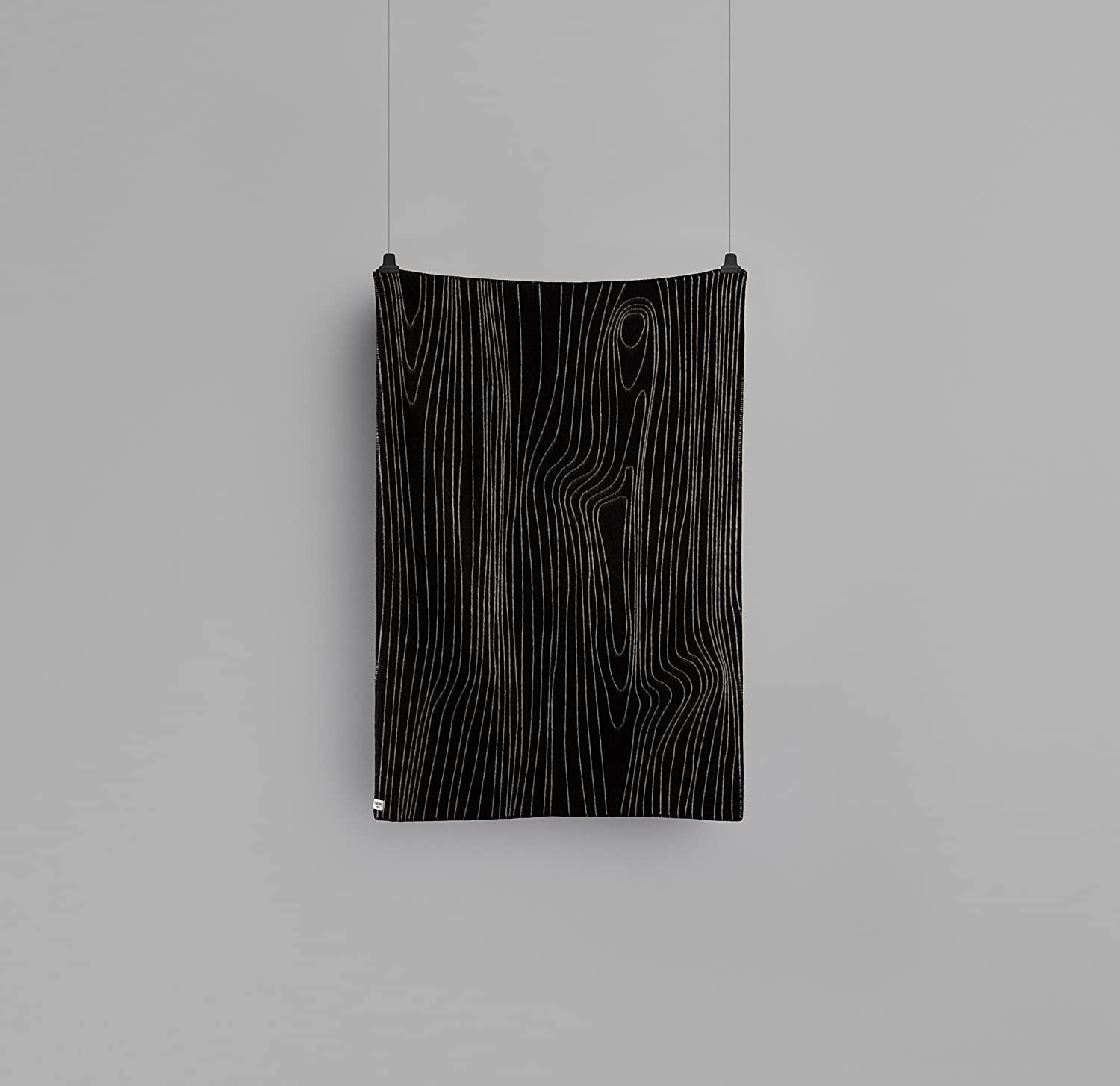 Плед Roros Tweed Finewool Чорний/Натуральний (200 см x 130 см), фото №2