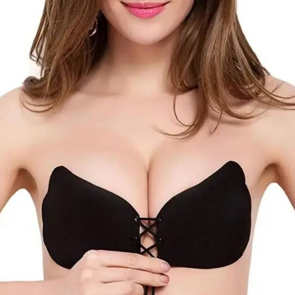 Невидимый бюстгальтер на клейкой основе Fly Bra Черный чашка B, фото №1