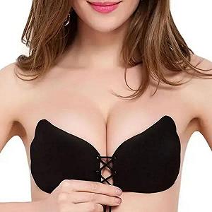 Невидимый бюстгальтер на клейкой основе Fly Bra Черный чашка B - Фото 1