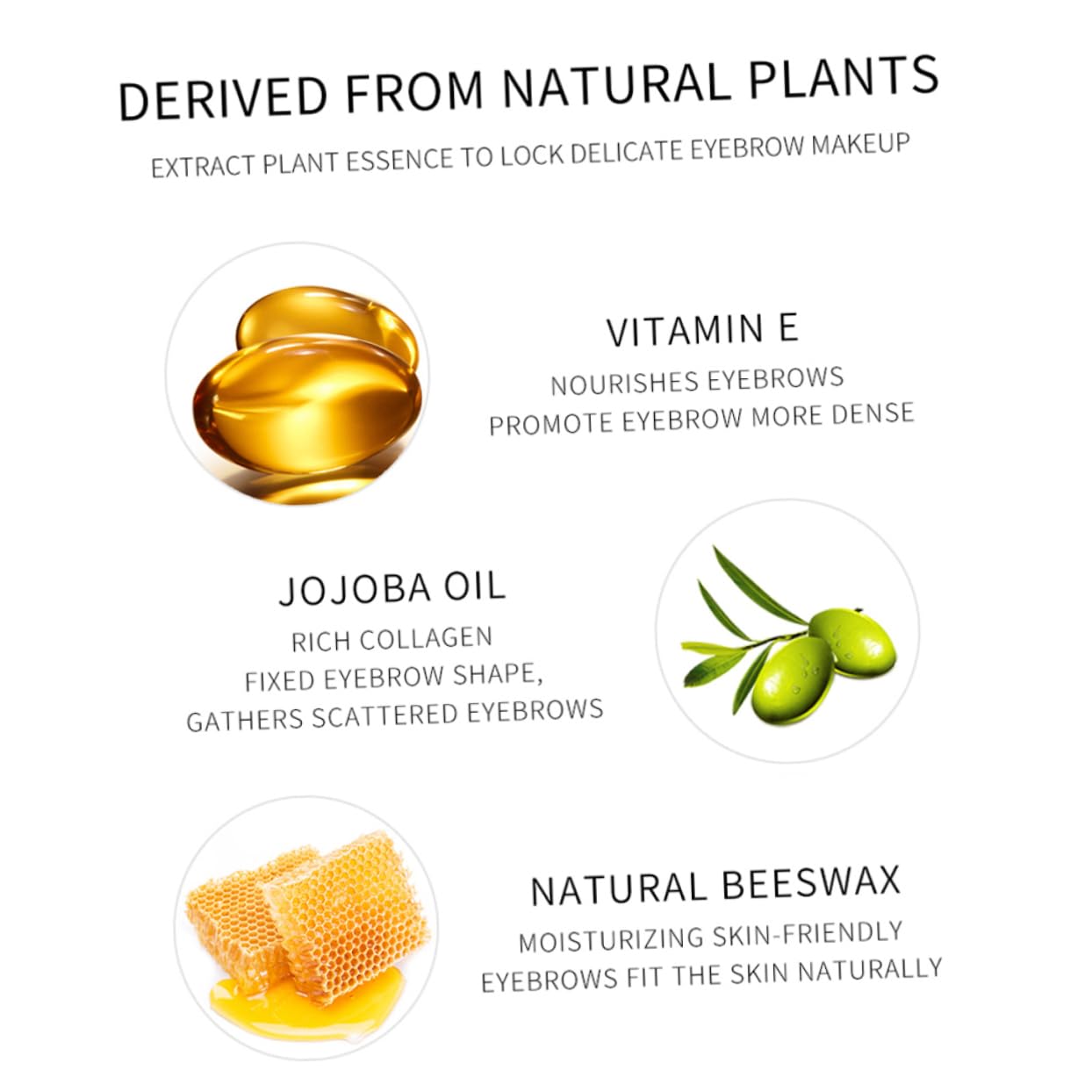 Гель для брів Healvian протиковзке фіксуюче рідке 4 шт прозорий, фото №4