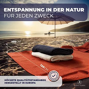 Покрывало Вафельное Пике NOAH VERDE: темно-синий, 100% хлопок, покрывало для дивана: 120 x 170 см, темно-синий synthetic.ua - Фото 1