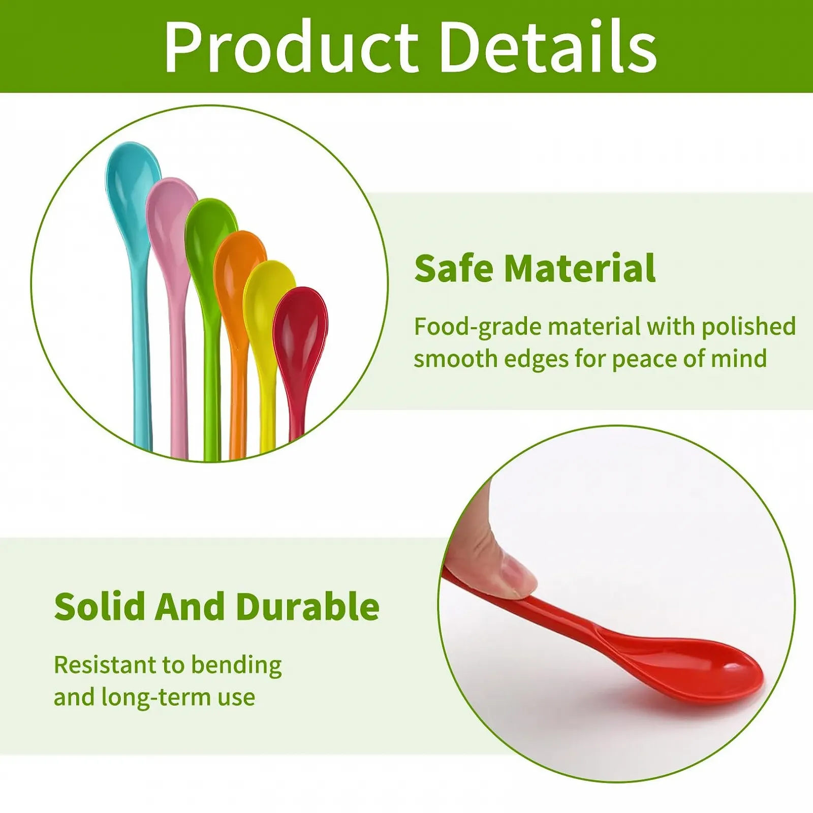 Набір пластикових ложок 6 шт, фото №5