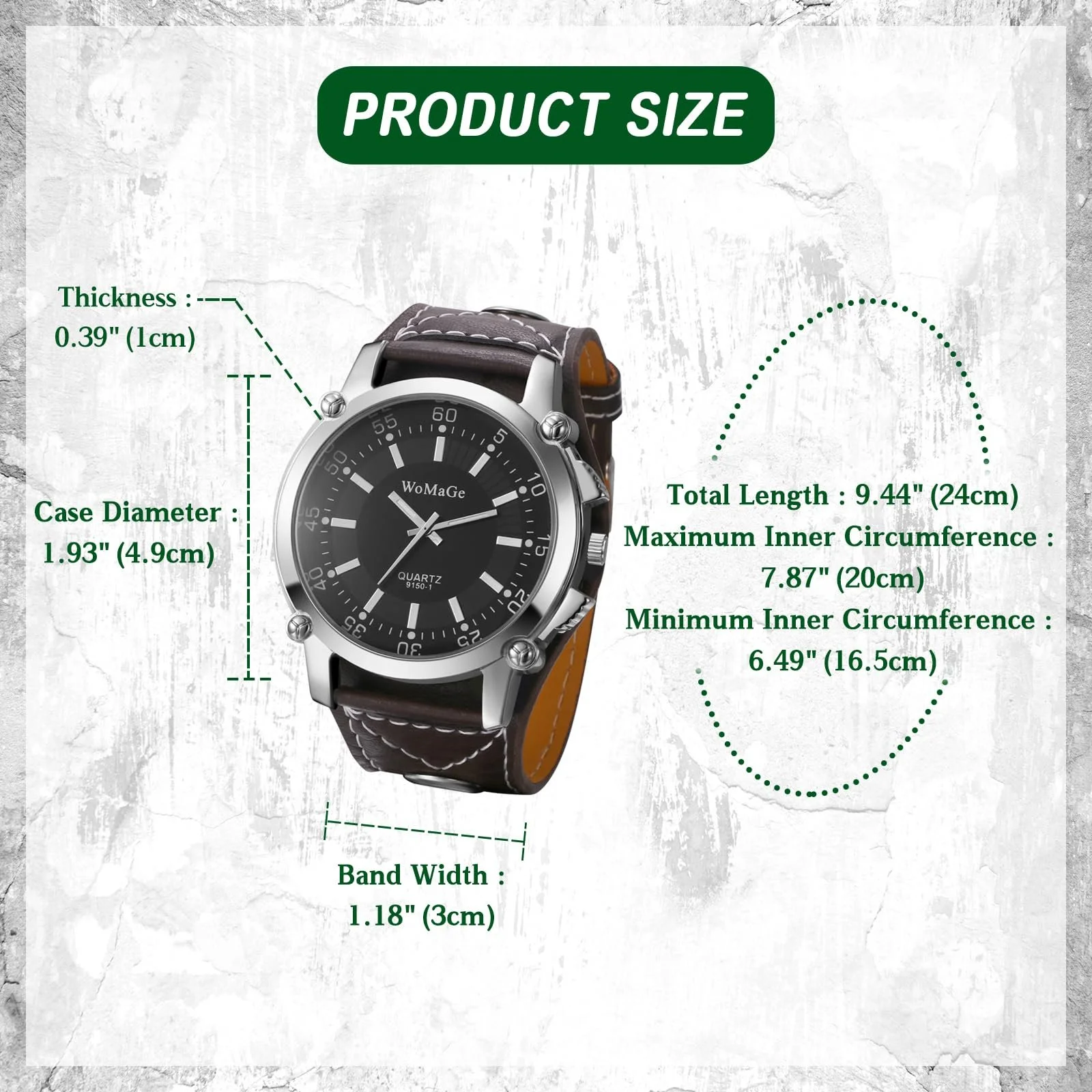 Часы Silverora Мужские Кожаные Steampunk Наручные часы: Punk ДЕКОРАТИВНЫЕ трехокие Аналоговые Кварцевые часы Мужские Широкие Многослойные Наручные часы из настоящей кожи для мужчин, фото №3 Часы Silverora Мужские Кожаные Steampunk Наручные часы: Punk ДЕКОРАТИВНЫЕ трехокие Аналоговые Кварцевые часы Мужские Широкие Многослойные Наручные часы из настоящей кожи для мужчин, фото №3