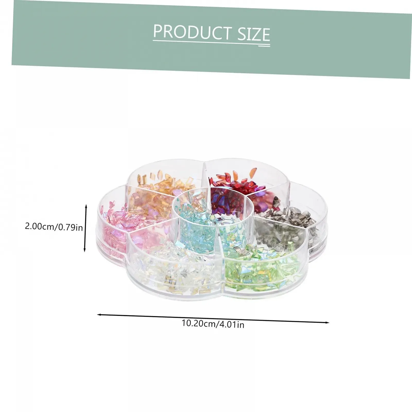 Камінь для нігтів Healeved, смола, блискучі прикраси, фото №6