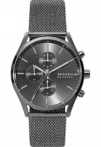 Часы SKAGEN Holst Мужские, кварцевый хронограф с браслетом из нержавеющей стали или кожи - Фото 1