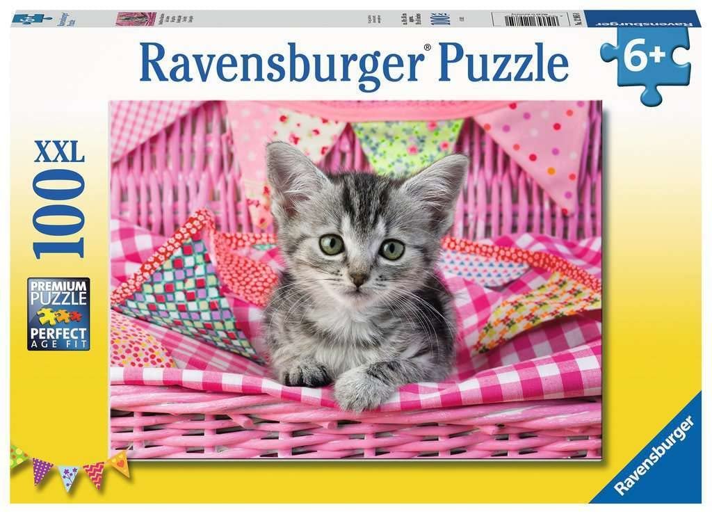Детский пазл Ravensburger 12985 Cute Kitten 100 элементов XXL от 6 лет, фото №1