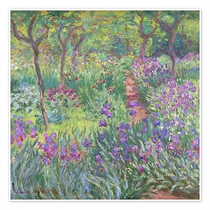 Постер Irisbeet in Monet's Garden, 1900 Claude Monet 100 x 100 см Зеленый - Фото 1