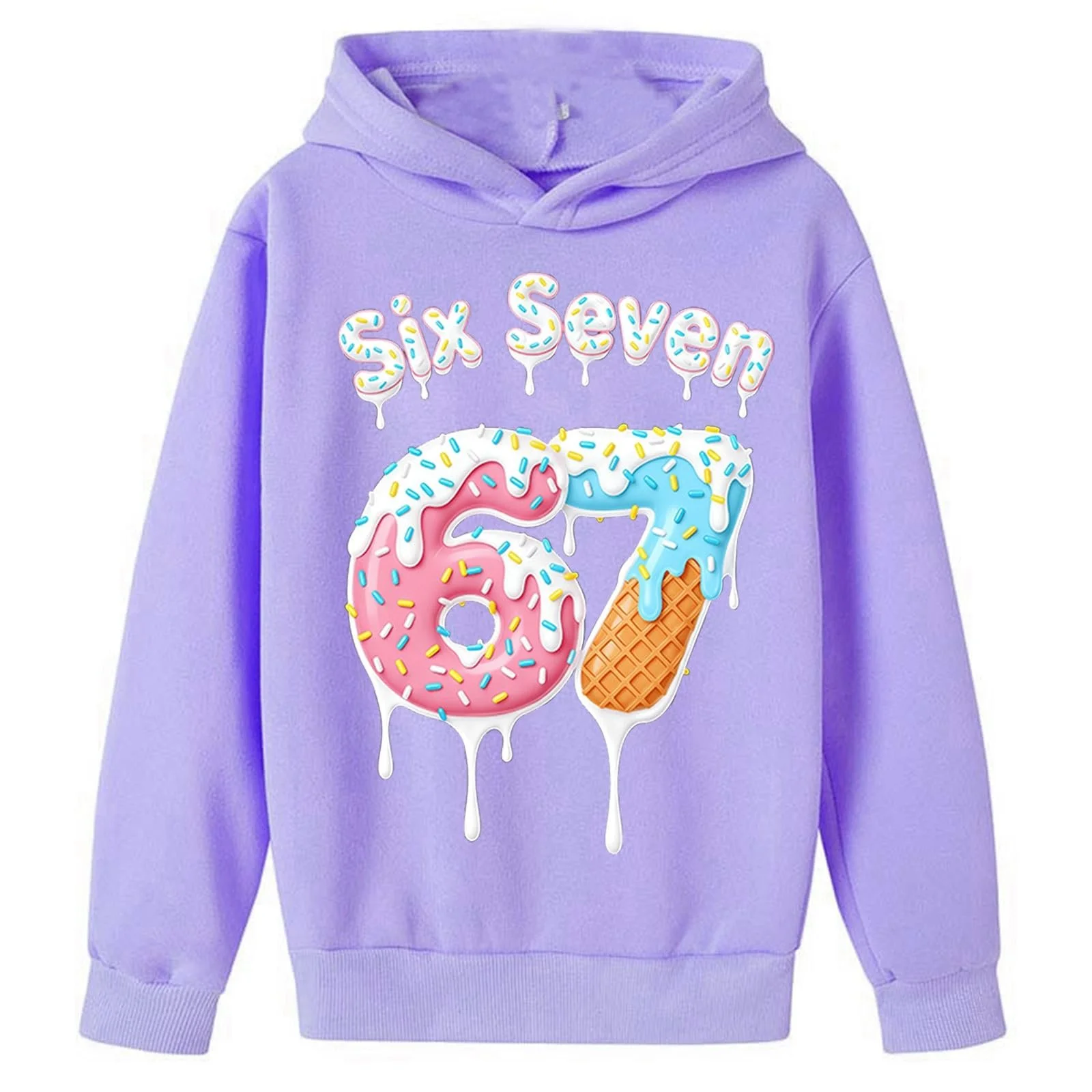 Девичья толстовка с графическим принтом, мягкий флисовый пуловер с различными дизайнами для досуга и игр, фото №1