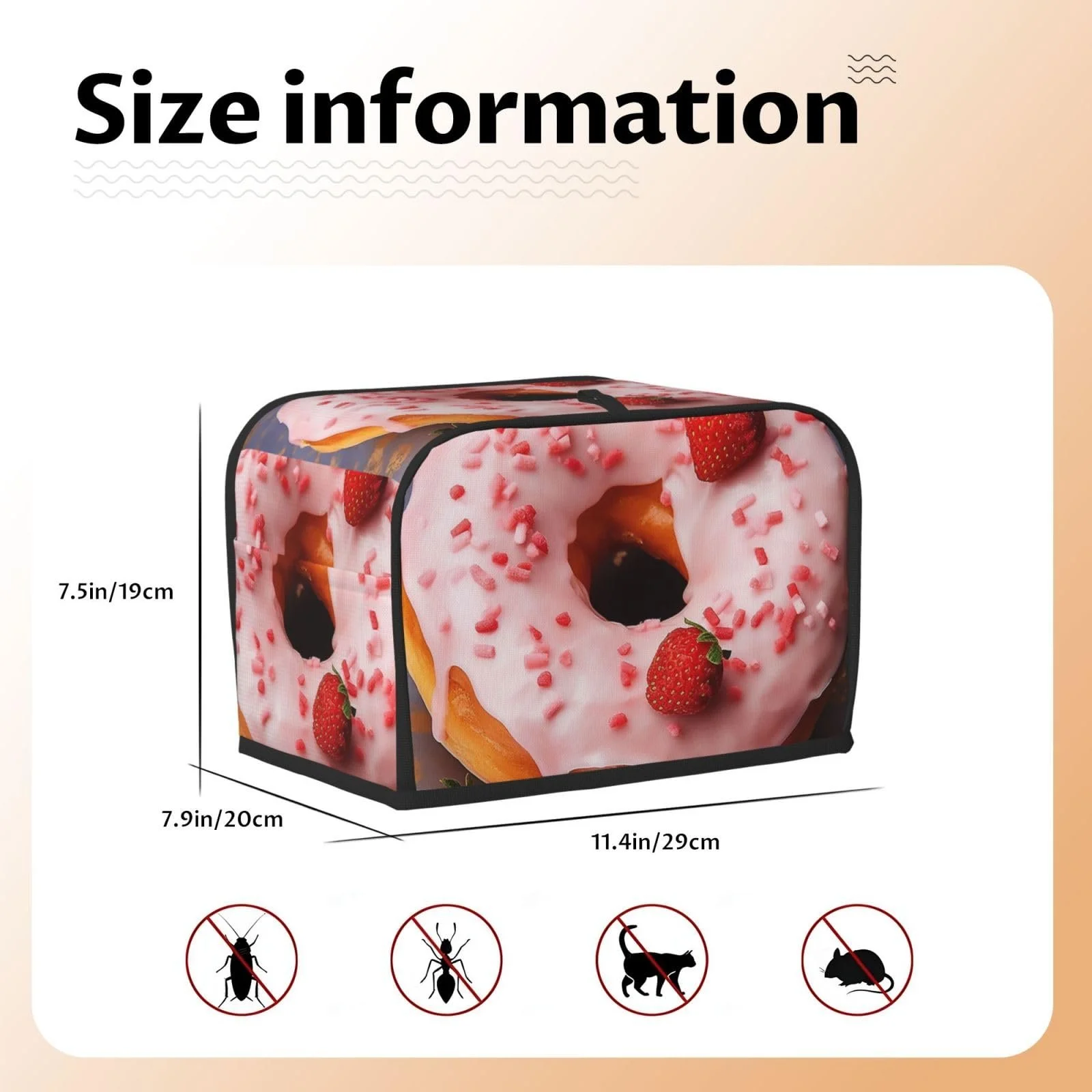 Чохол для тостера на 2 скибки з кишенями, суперм’який, фото №2 Чохол для тостера на 2 скибки з кишенями, суперм’який, фото №2