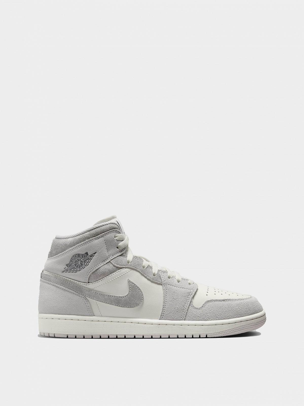 Кроссовки Air Jordan 1 Mid SE серые, размер 41, фото №1