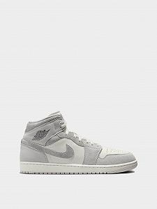 Кроссовки Air Jordan 1 Mid SE серые, размер 41 - Фото 1