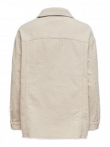 Рубашка ONLY ONLBITTEN LIFE CORD SHACKET PNT NOOS 15182101 Бежевый L synthetic.ua - Фото 1