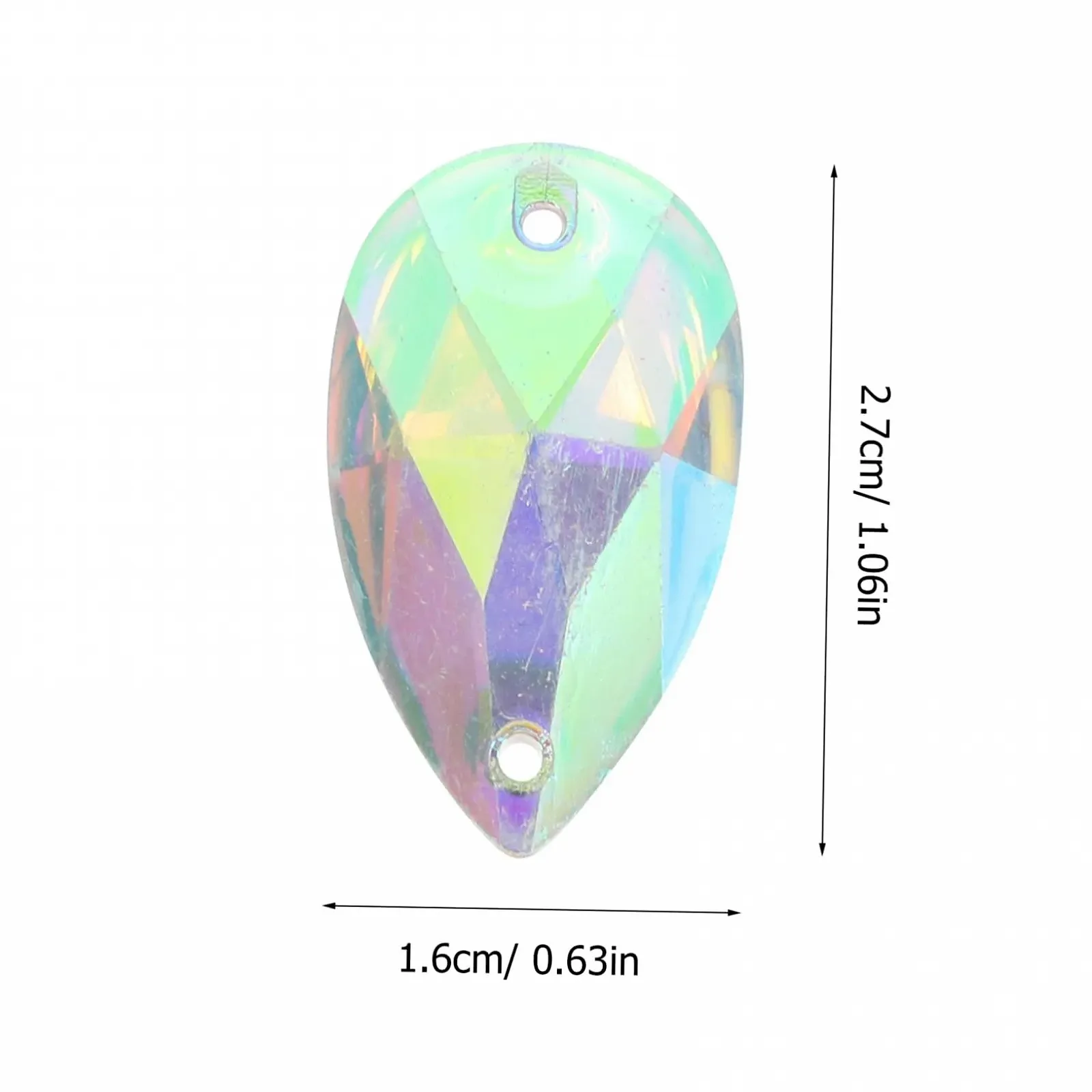 Стразы в форме капли Healeved 150 штук, с плоской задней частью, из смолы, для украшения костюмов, для проектов шитья или склеивания, для Хэллоуина, карнавала и косплея, фото №3