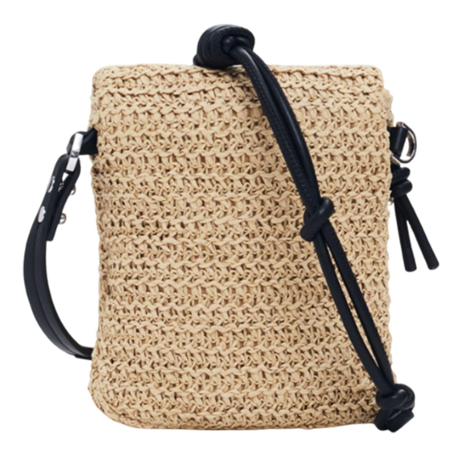 Сумка-кошелек Desigual Mone Logo Raffia Phone Bag Natural, фото №3