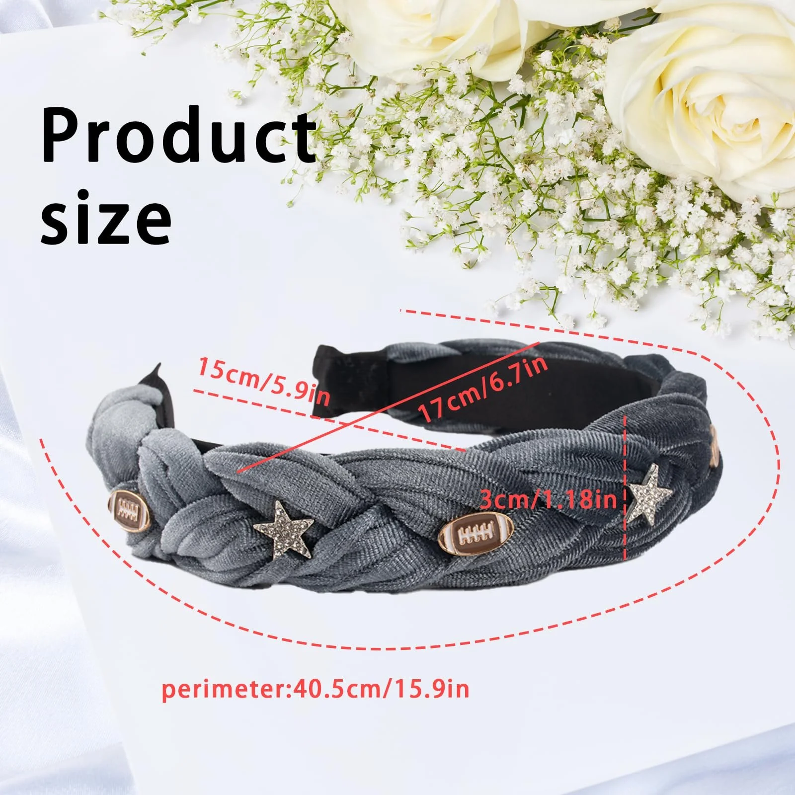 Обруч для волосся плетений для жінок, набір з 2 штук, фото №2