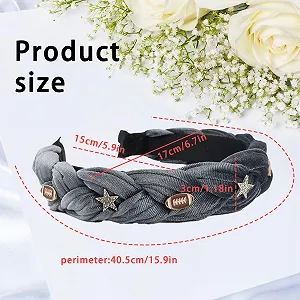 Обруч для волос плетеный для женщин, набор из 2 штук synthetic.ua - Фото 1