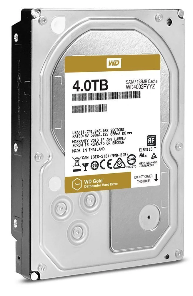 Жесткий диск Western Digital Gold 4TB 3.5" Gold, фото №1