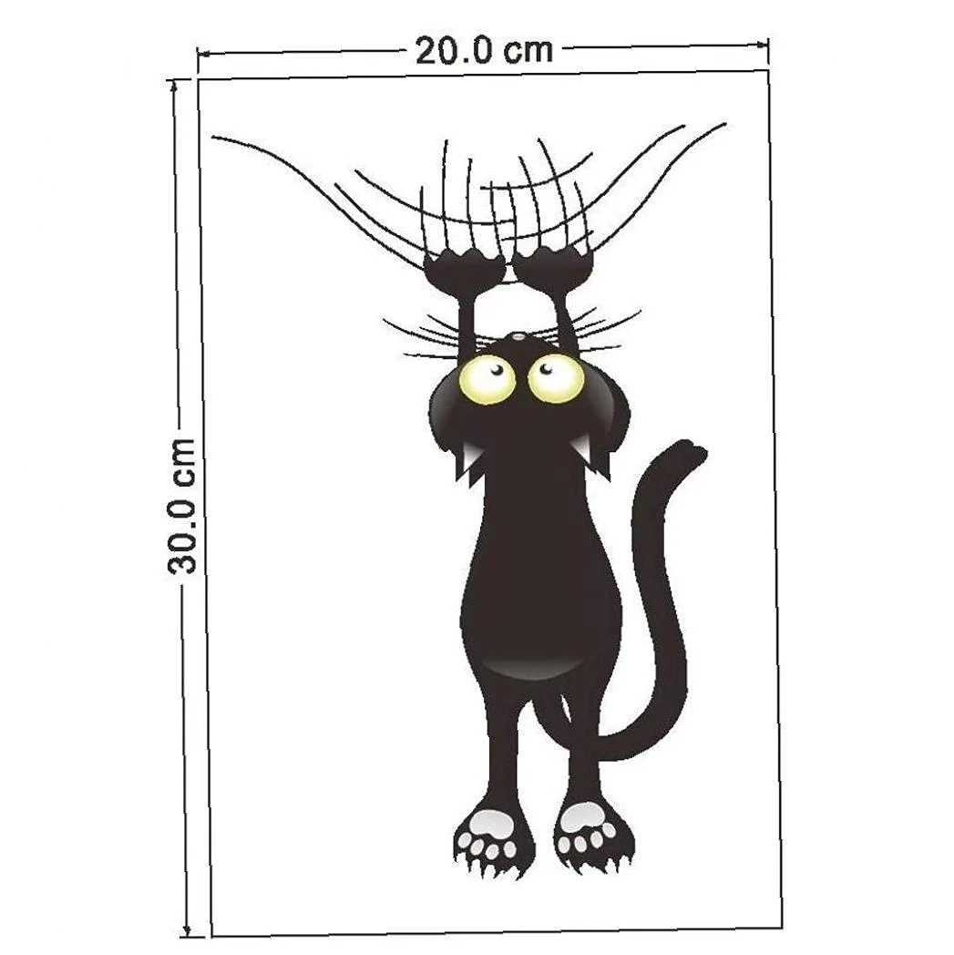 Наклейки на стіну Black Cat DIY самоклеючі Чорні, фото №7