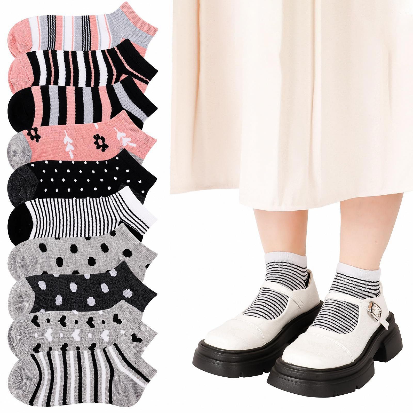 Жіночі шкарпетки для кросівок Багатокольорові (10 пар), фото №8