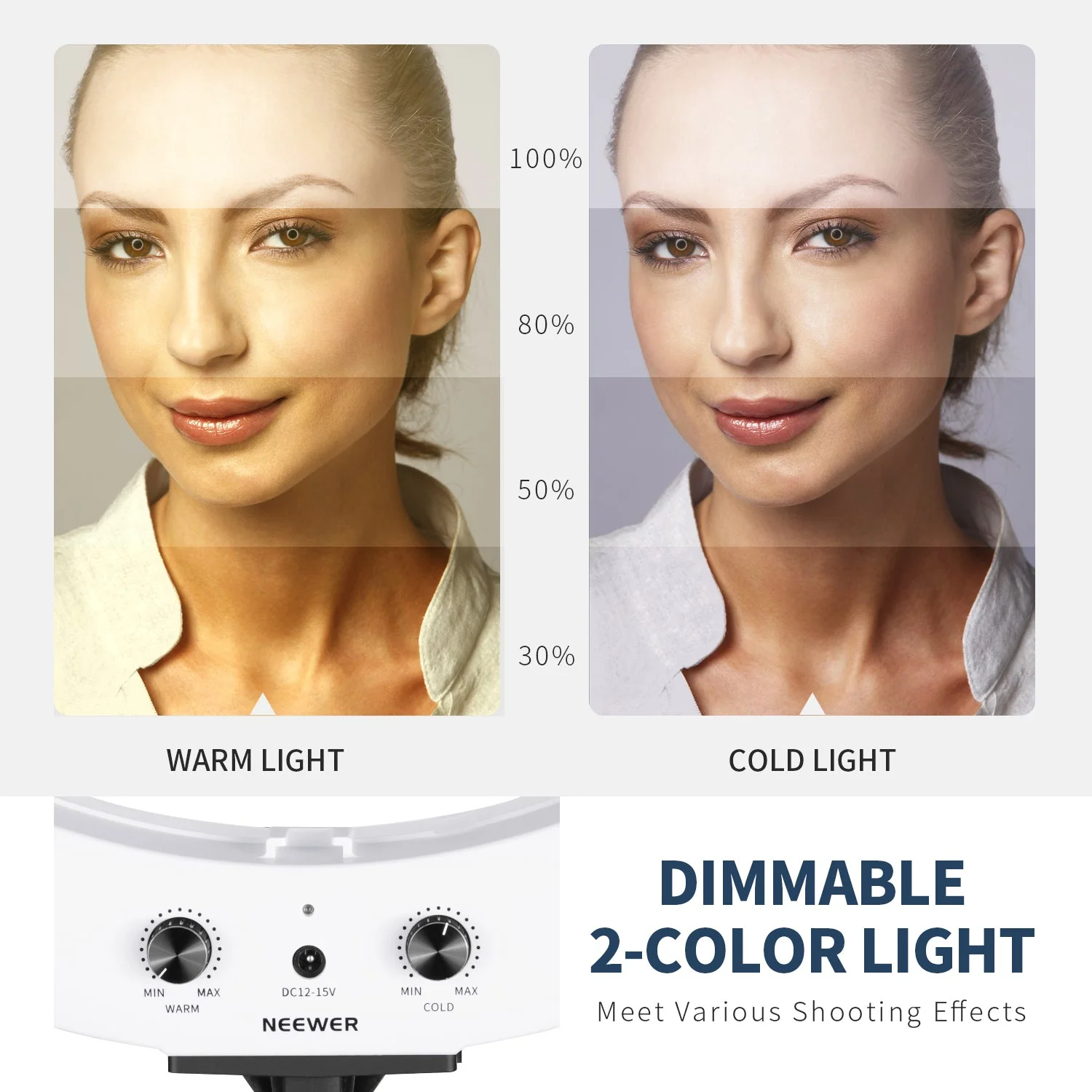 Профессиональный кольцевой светильник Neewer - Серый, фото №4