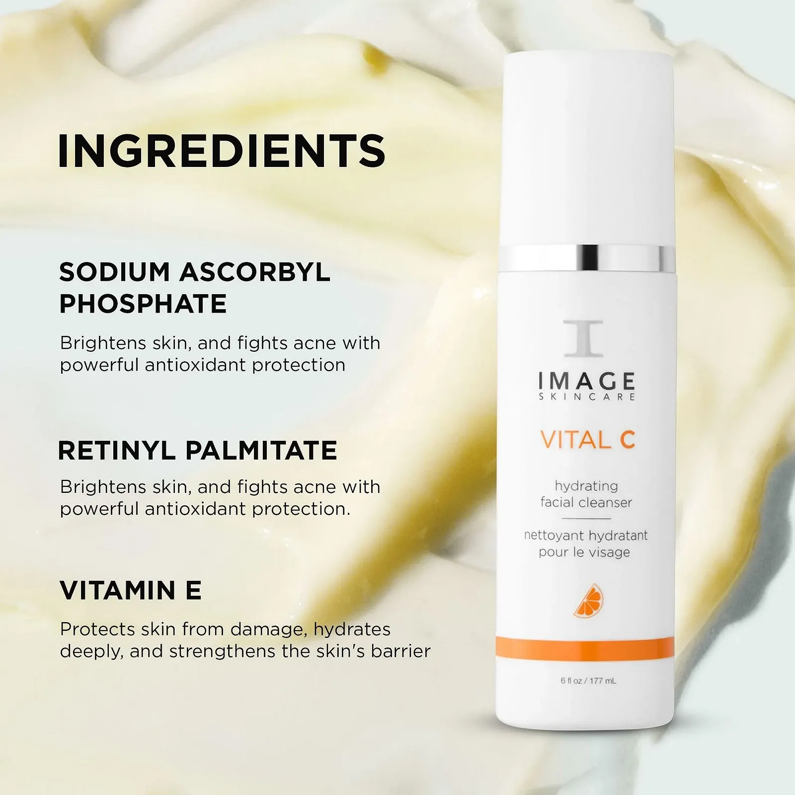 Очищувальний засіб для обличчя Image Skincare Vital C Hydrating Facial Cleanser 177 мл, фото №5 Очищувальний засіб для обличчя Image Skincare Vital C Hydrating Facial Cleanser 177 мл, фото №5