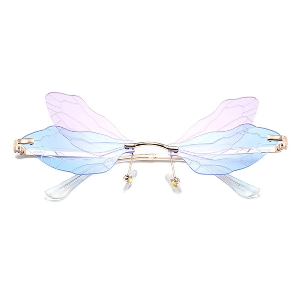 Без оправы RUNHUIS Солнцезащитные очки Dragonfly Винтаж Ретро, фото №2