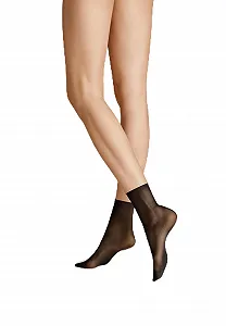 Шкарпетки Hudson Simply 20 Жіночі 2 пари Згорнутий край Чорний 0005 35-38 - Фото 1