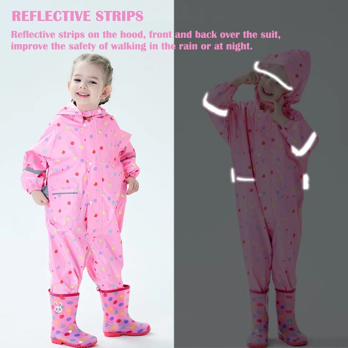 Дитячий дощовик для хлопчиків і дівчаток Водонепроникний дощовий комбінезон, фото №5 Дитячий дощовик для хлопчиків і дівчаток Водонепроникний дощовий комбінезон, фото №5