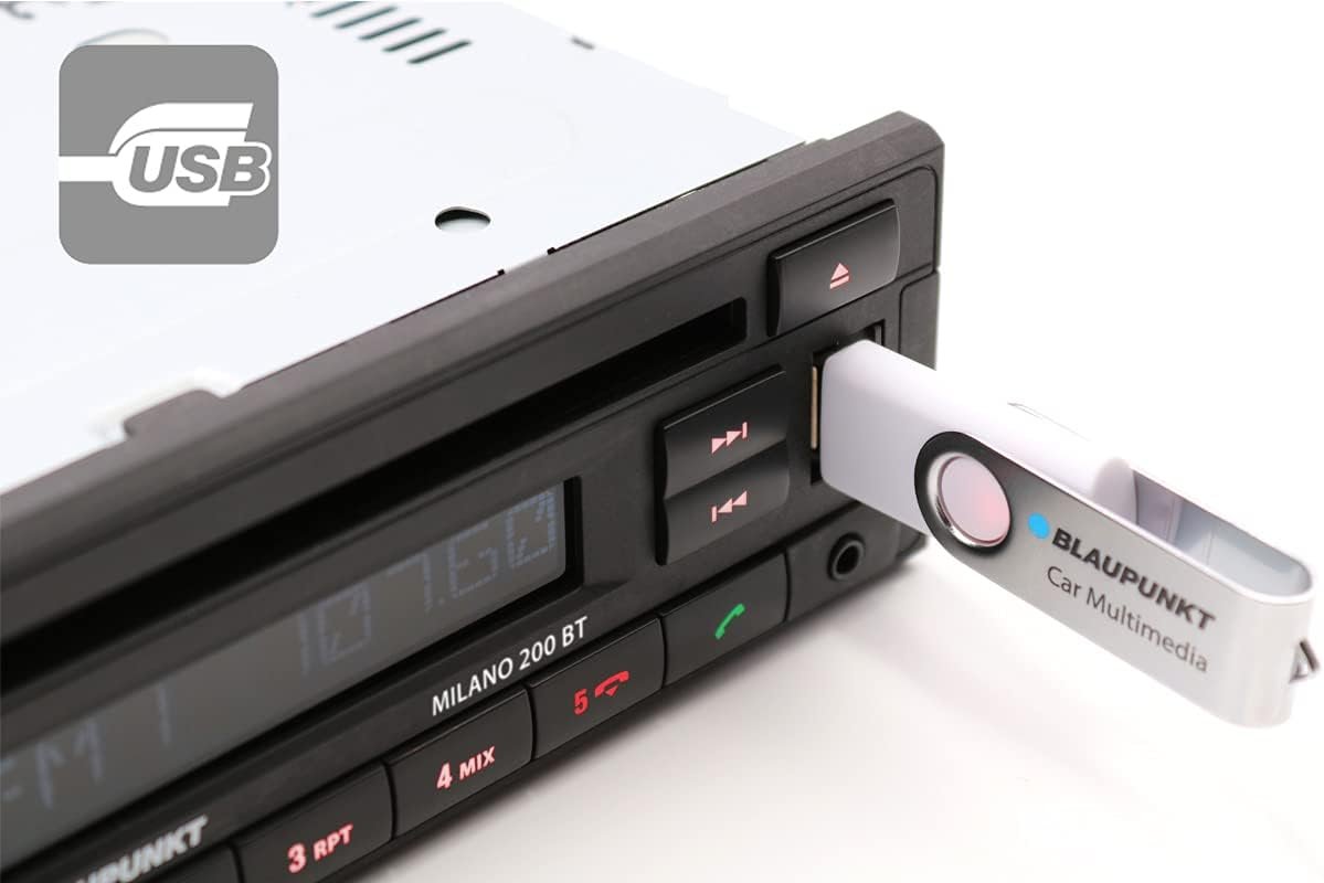 Автомагнитола BLAUPUNKT MILANO 200 BT / Bluetooth / FM / USB / AUX / CD / 1DIN, фото №5