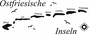 Наклейка на стіну GRAZDesign Східно-Фризькі острови 77 x 30 см чорна 070 synthetic.ua - Фото 1