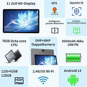 Планшет 11" ECOPAD C5 ROW-H (6+6)/128Gb 8 ядер Android 14 8000 mAh Серый synthetic.ua - Фото 1