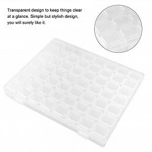 Органайзер для ногтей Пластиковый Прозрачный 56 отделений synthetic.ua - Фото 1