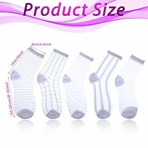 Шкарпетки з рюшами TIESOME Жіночі, Прозорі, 5 пар synthetic.ua - Фото 1