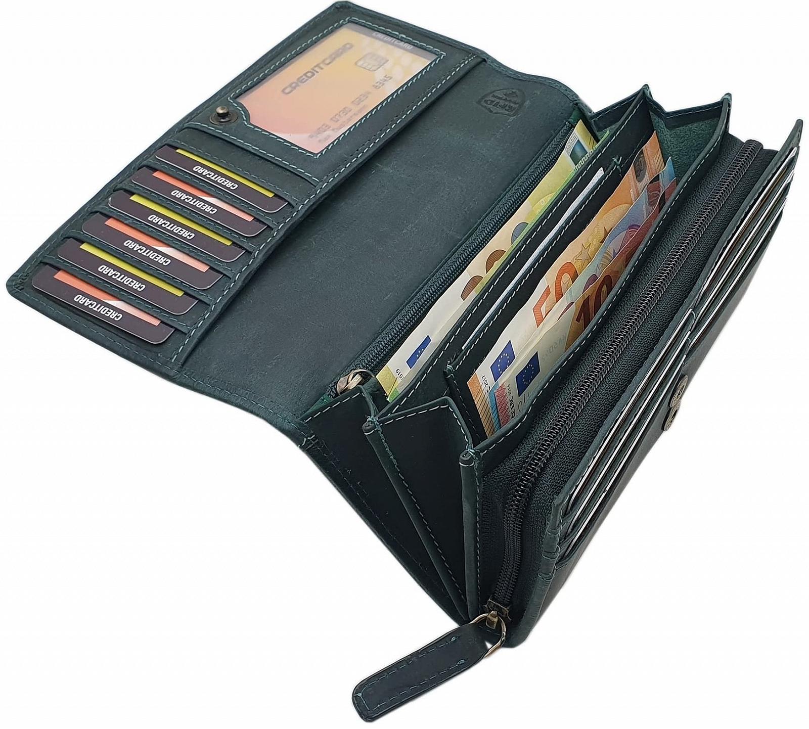 Гаманець myledershop Великий Жіночий З Натуральної Шкіри З RFID та NFC Захистом Темно-зелений, фото №5
