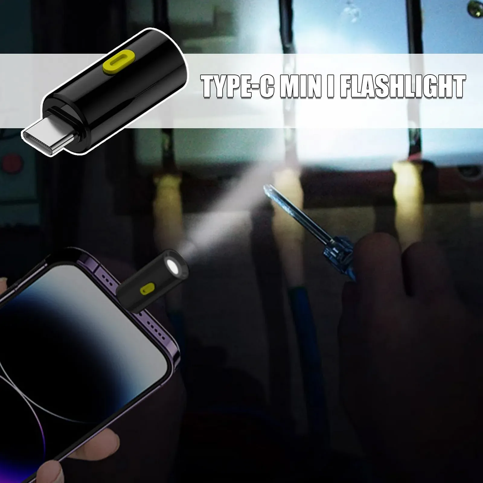 Міні-ліхтарик LED з високою яскравістю, Type C акумуляторний, компактний, фото №3 Міні-ліхтарик LED з високою яскравістю, Type C акумуляторний, компактний, фото №3