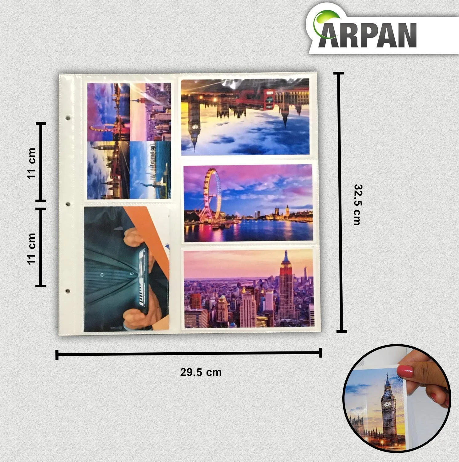 Лист-наполнитель Arpan для фотоальбома 20 листов вмещает 200 фотографий 6x4'' для большого фотоальбома на кольцах, фото №3 Лист-наполнитель Arpan для фотоальбома 20 листов вмещает 200 фотографий 6x4'' для большого фотоальбома на кольцах, фото №3