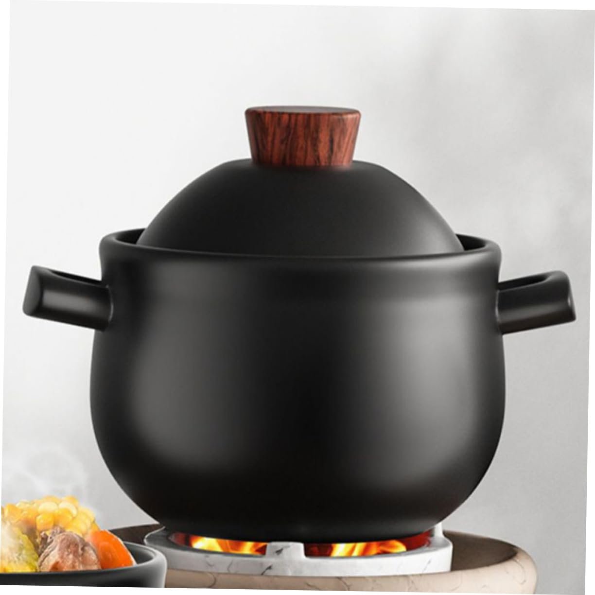 Кастрюля для запекания керамическая VALICLUD для газовой плиты с крышкой, фото №9