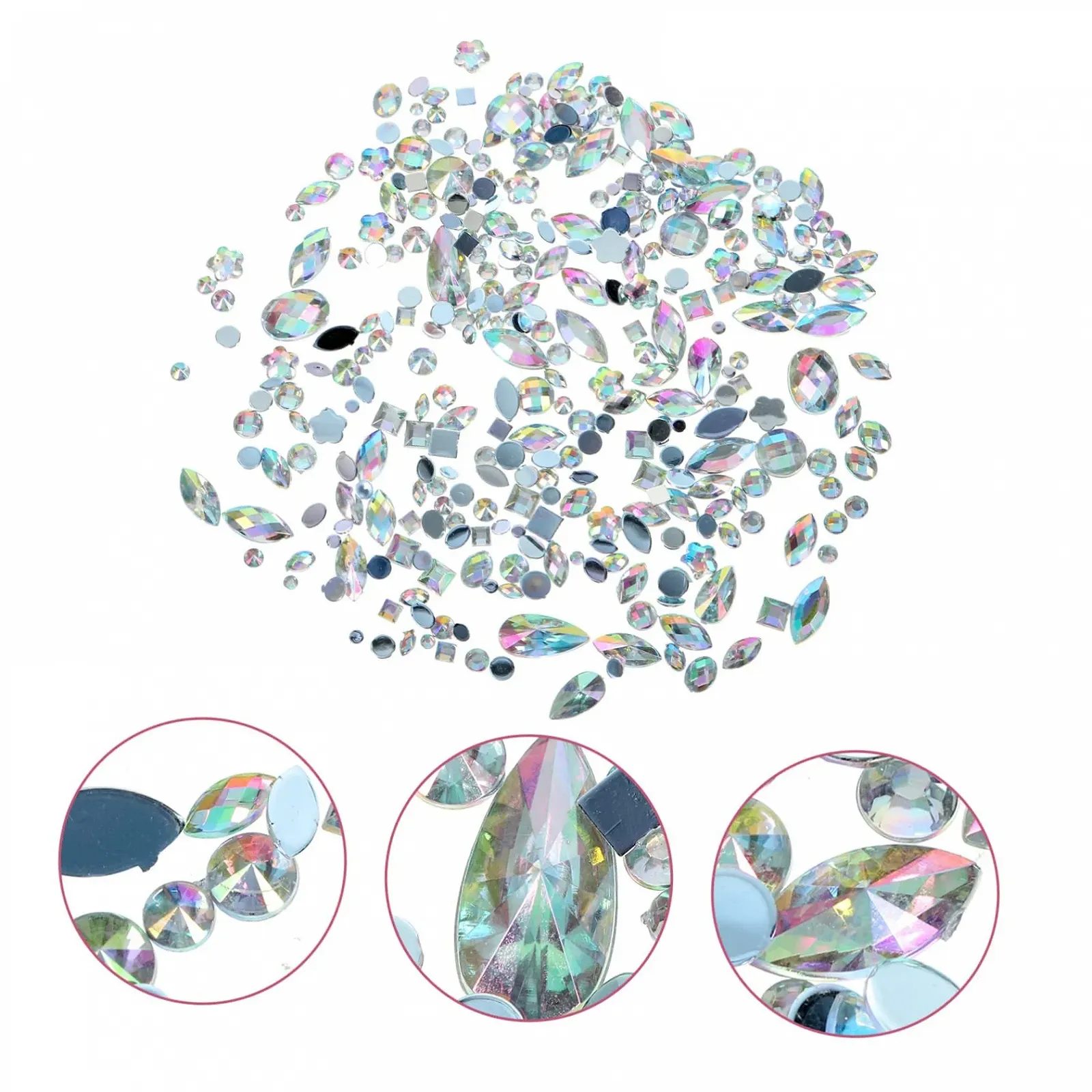 Набор страз с плоской спинкой Healeved, 300 акриловых камней для украшения ногтей и аксессуаров для красоты, фото №7 Набор страз с плоской спинкой Healeved, 300 акриловых камней для украшения ногтей и аксессуаров для красоты, фото №7