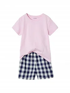 Літній комплект піжам з попліну для дівчаток Vertbaudet, 2 шт - Фото 1
