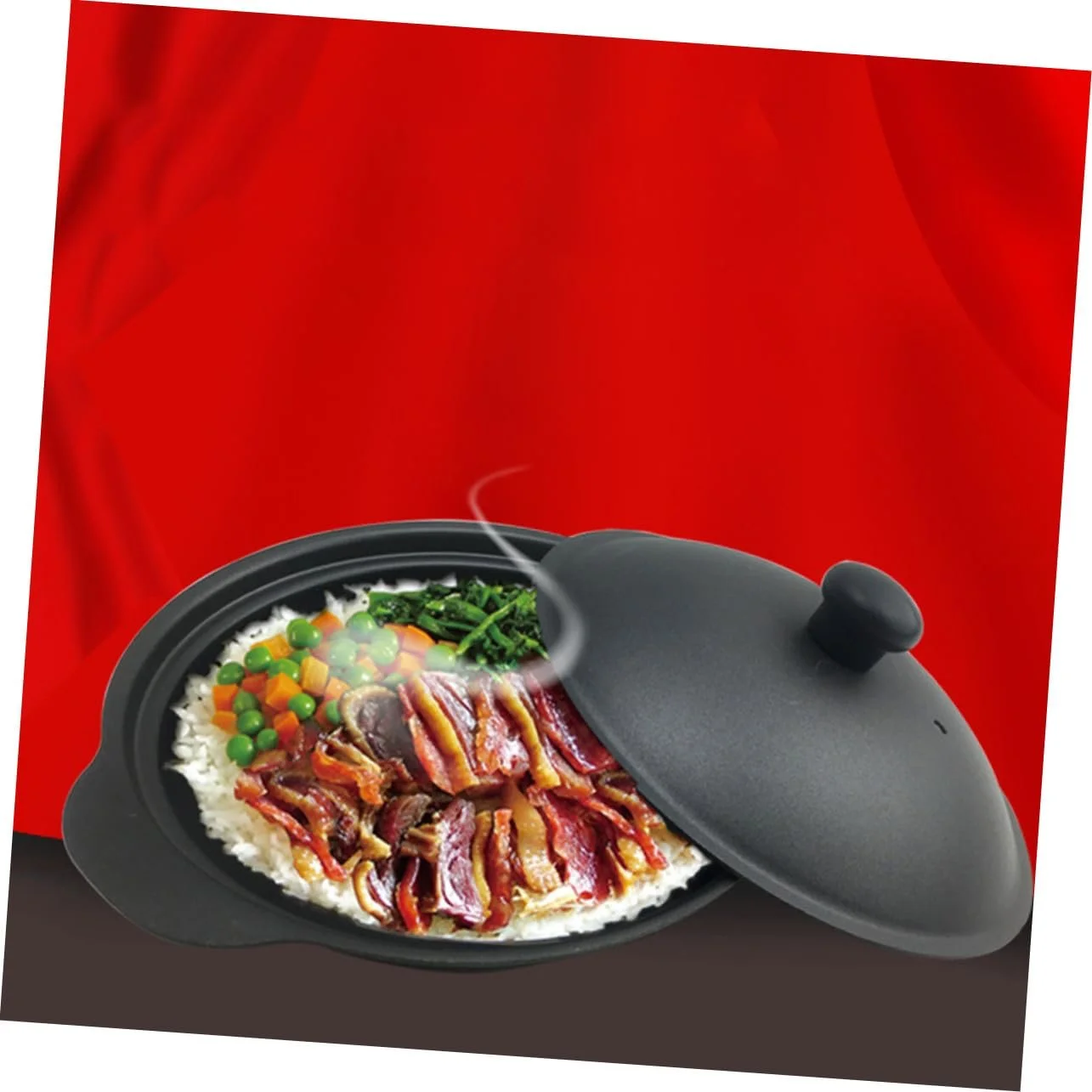 Кастрюля чугунная с крышкой для газовых и индукционных плит, фото №5