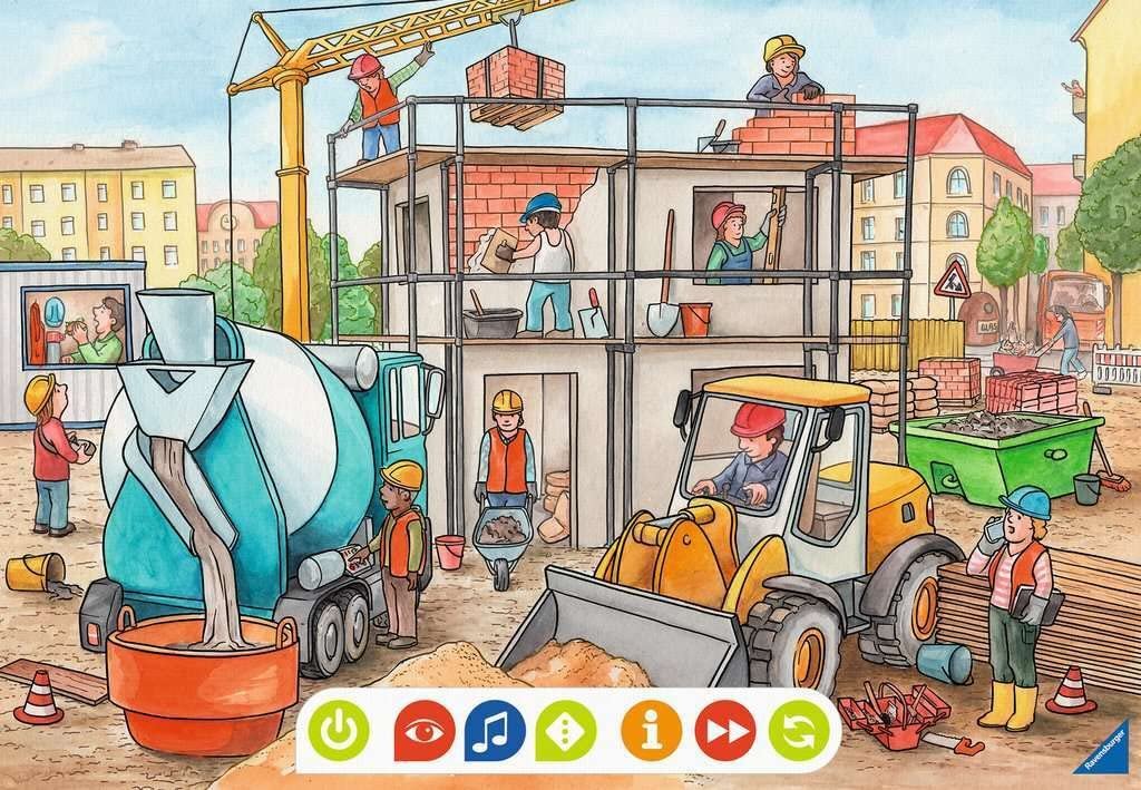 Пазл Ravensburger tiptoi Puzzle for Little Explorers: Construction site 00049 2 x 12 элементов немецкий язык, фото №4